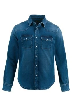 JP1880 Flexnamic Langarm Kentkragen Modern Basic- Overhemd - Blue Denim -JP1880 Winkel a8b4950e1aad4d4ca2087c5b5c534abc