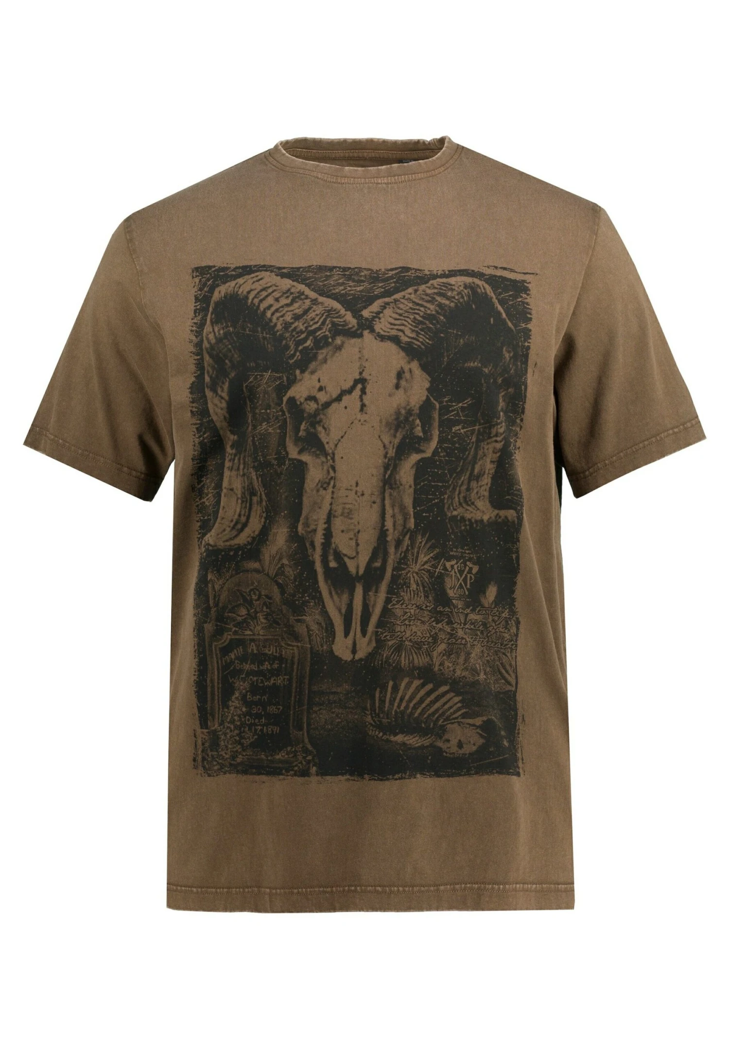 JP1880 T-Shirt Print - Mocca Brown 3 JP1880 T-Shirt Print - Mocca Brown - Afbeelding 3
