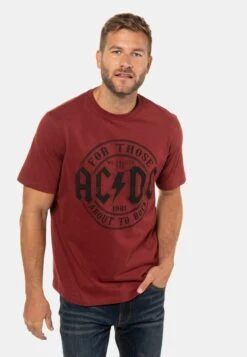 JP1880 Ac/Dc - T-Shirt Print - Rostrot