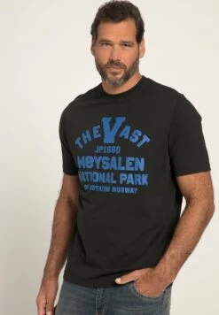 JP1880 Halbarm Rundhals Bis 8 Xl - T-Shirt Print - Black