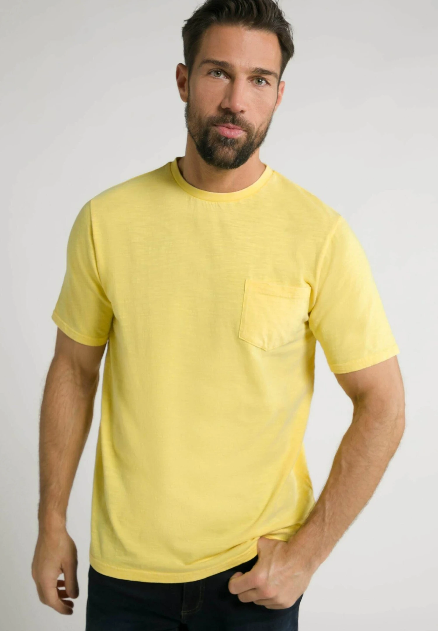 JP1880 T-Shirt Basic - Pastellgelb 1 JP1880 T-Shirt Basic - Pastellgelb