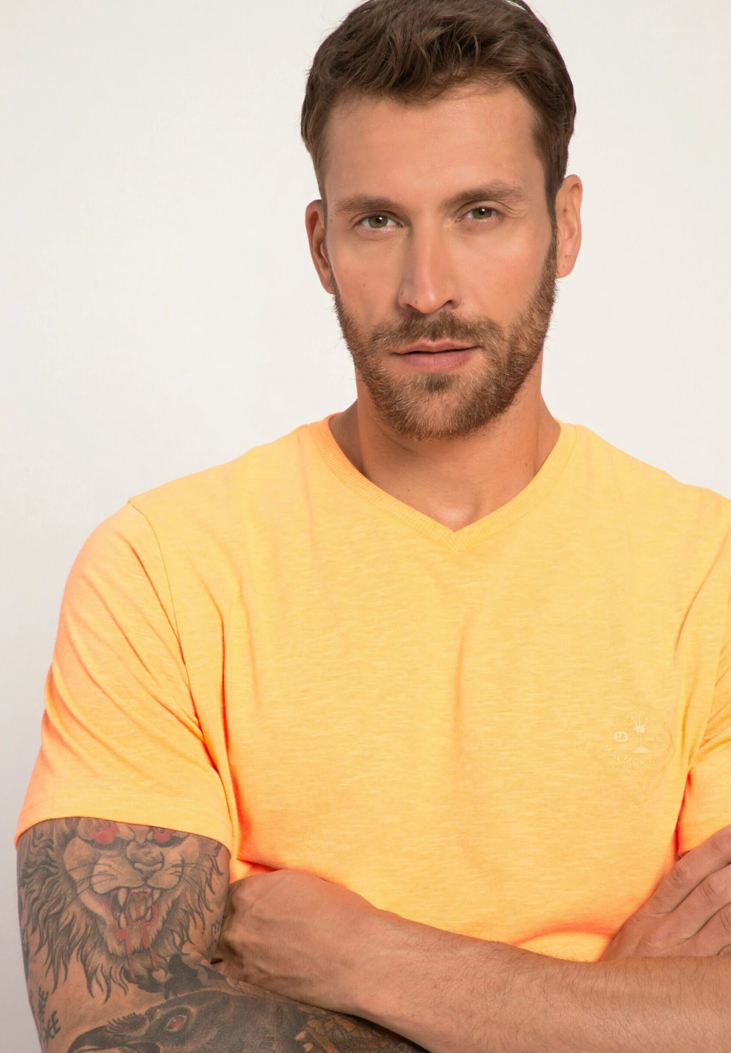 JP1880 T-Shirt Basic - Orange Fluo 2 JP1880 T-Shirt Basic - Orange Fluo - Afbeelding 2