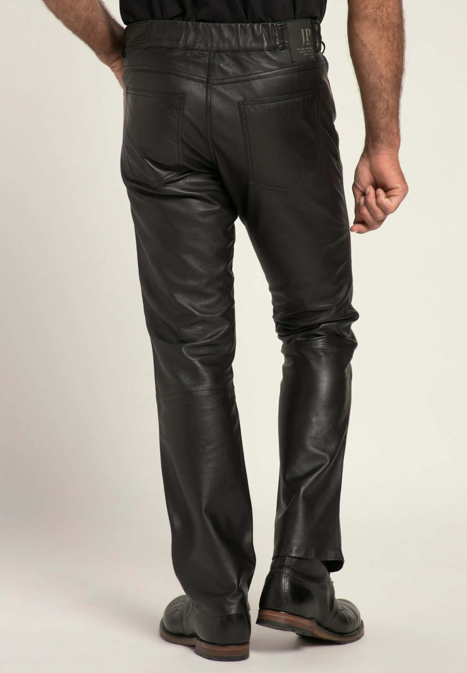 JP1880 Leren Broek - Schwarz 2 JP1880 Leren Broek - Schwarz - Afbeelding 2