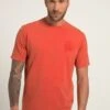 JP1880 Halbarm Vintage Look BadgesRundhals - T-Shirt Basic - Dunkelorange -JP1880 Winkel c377e131af38489e951293cdb06021b6