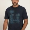 JP1880 Halbarm Palmen Print Flamm - T-Shirt Print - Navy Blue -JP1880 Winkel ca065d3346c34d42aea8749d4ff16162