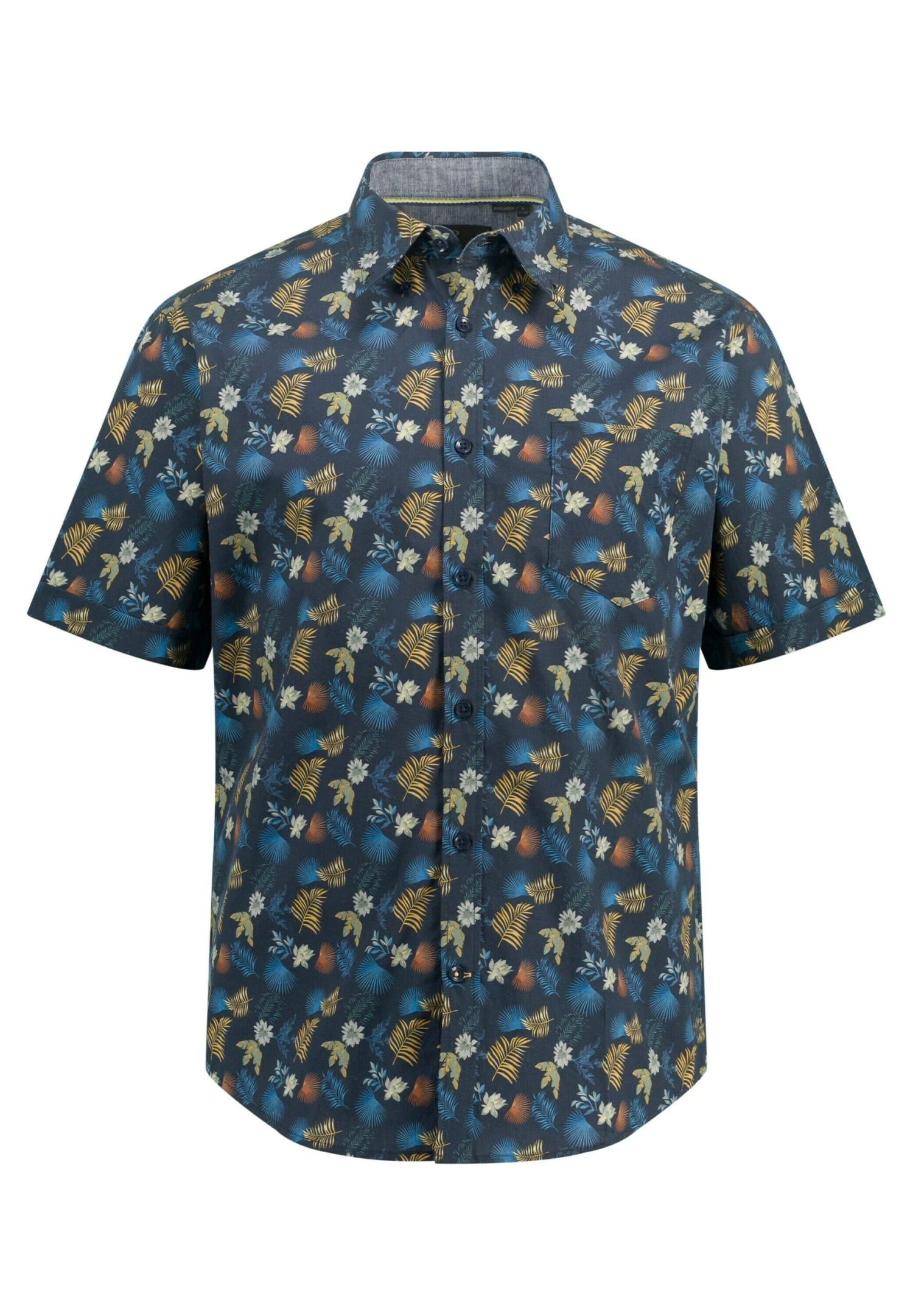 JP1880 Halbarm Allover Print Buttondown-KragenModern Fit - Overhemd - Navy Blau 3 JP1880 Halbarm Allover Print Buttondown-KragenModern Fit - Overhemd - Navy Blau - Afbeelding 3