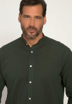 JP1880 Langarm -Qualität Stehkragen Modern Fit - Overhemd - Schwarzolive -JP1880 Winkel d6236a95eded45d19dcca37640fb78be