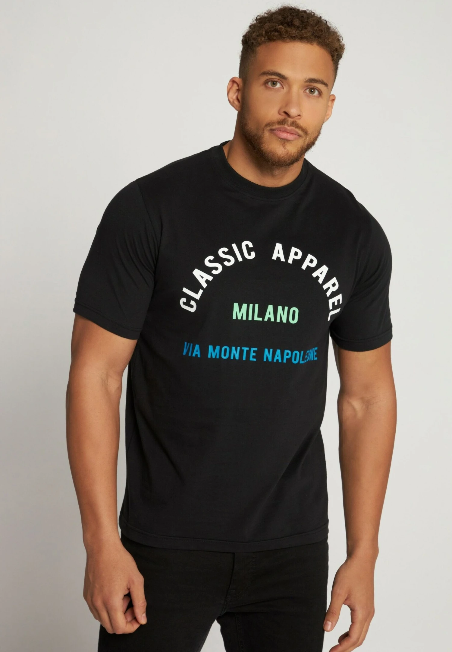 JP1880 Milano Print Tee - T-Shirt Print - Black 1 JP1880 Milano Print Tee - T-Shirt Print - Black