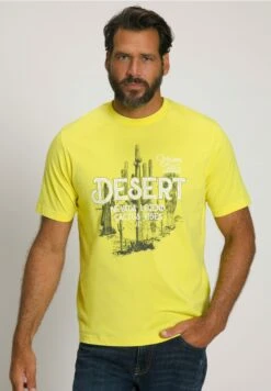 JP1880 T-Shirt Print - Hellgrau MélangeGelb