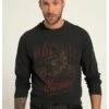 JP1880 Flamm Rundhals Print - Longsleeve - Black