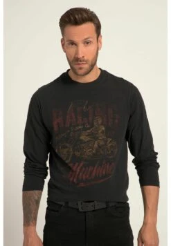 JP1880 Flamm Rundhals Print - Longsleeve - Black