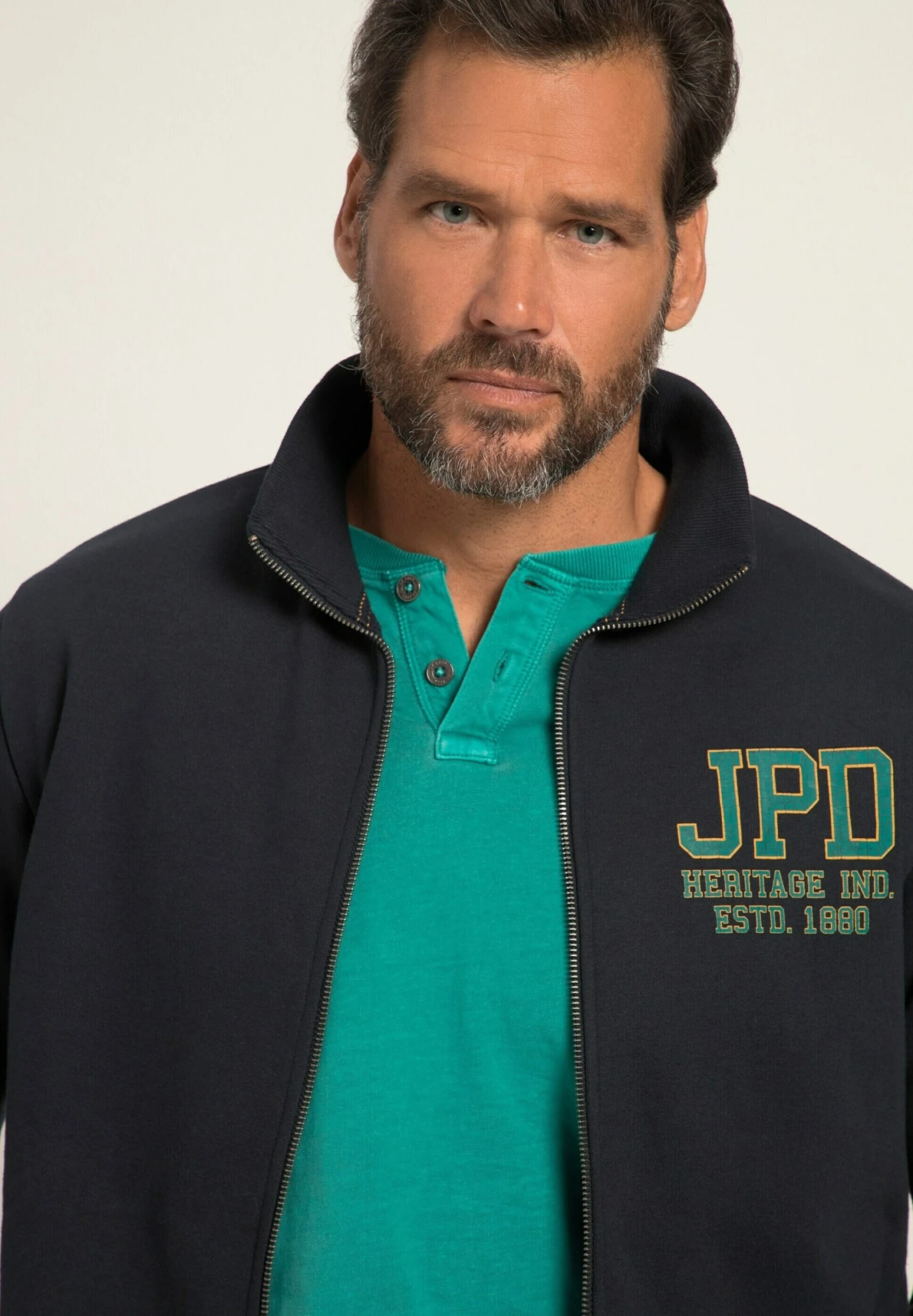 JP1880 Sweater Met Rits - Bleu Marine 2 JP1880 Sweater Met Rits - Bleu Marine - Afbeelding 2