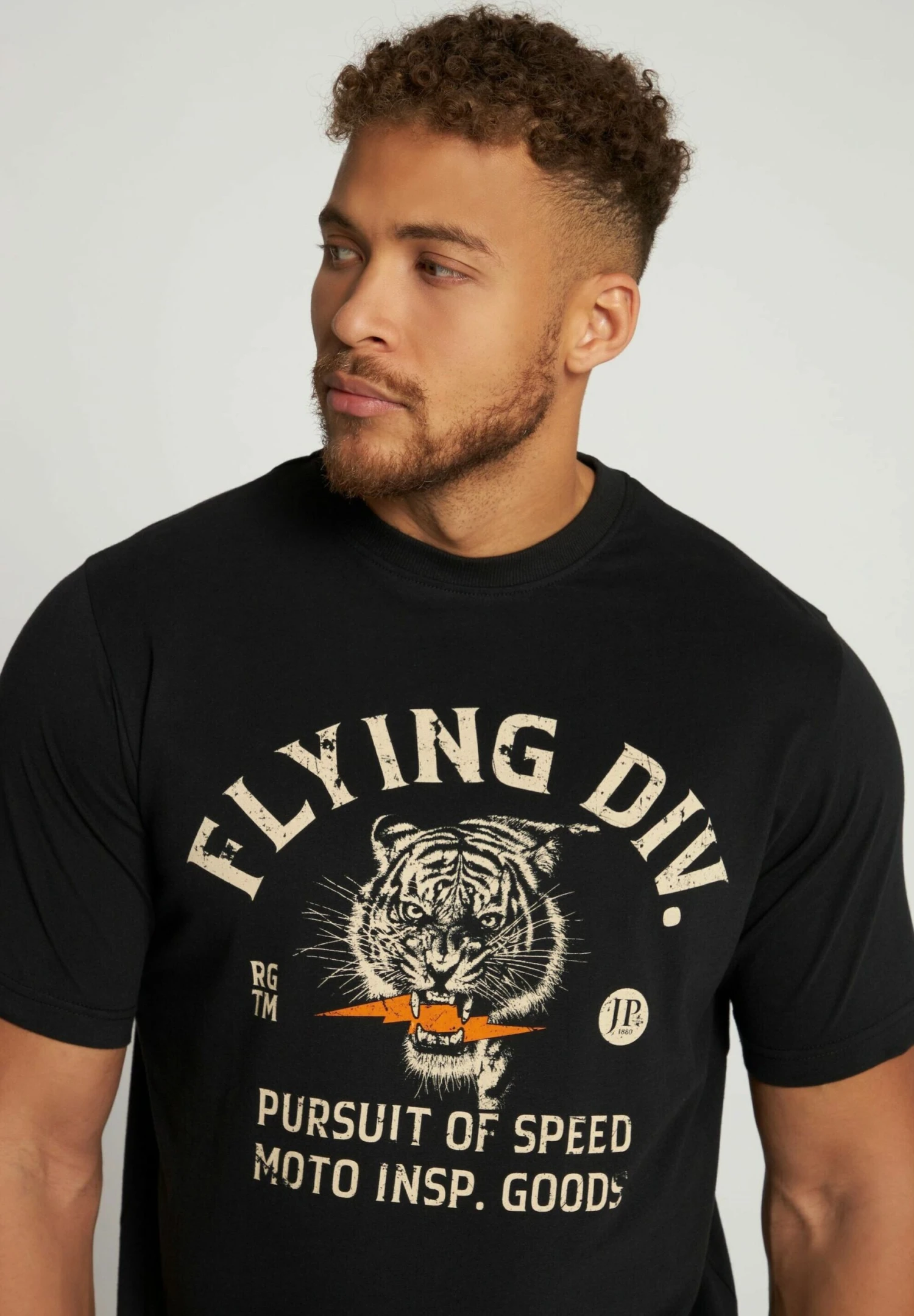 JP1880 A Manches CourtesCol Rond Et Flying Div - T-Shirt Print - Noir 2 JP1880 A Manches CourtesCol Rond Et Flying Div - T-Shirt Print - Noir - Afbeelding 2