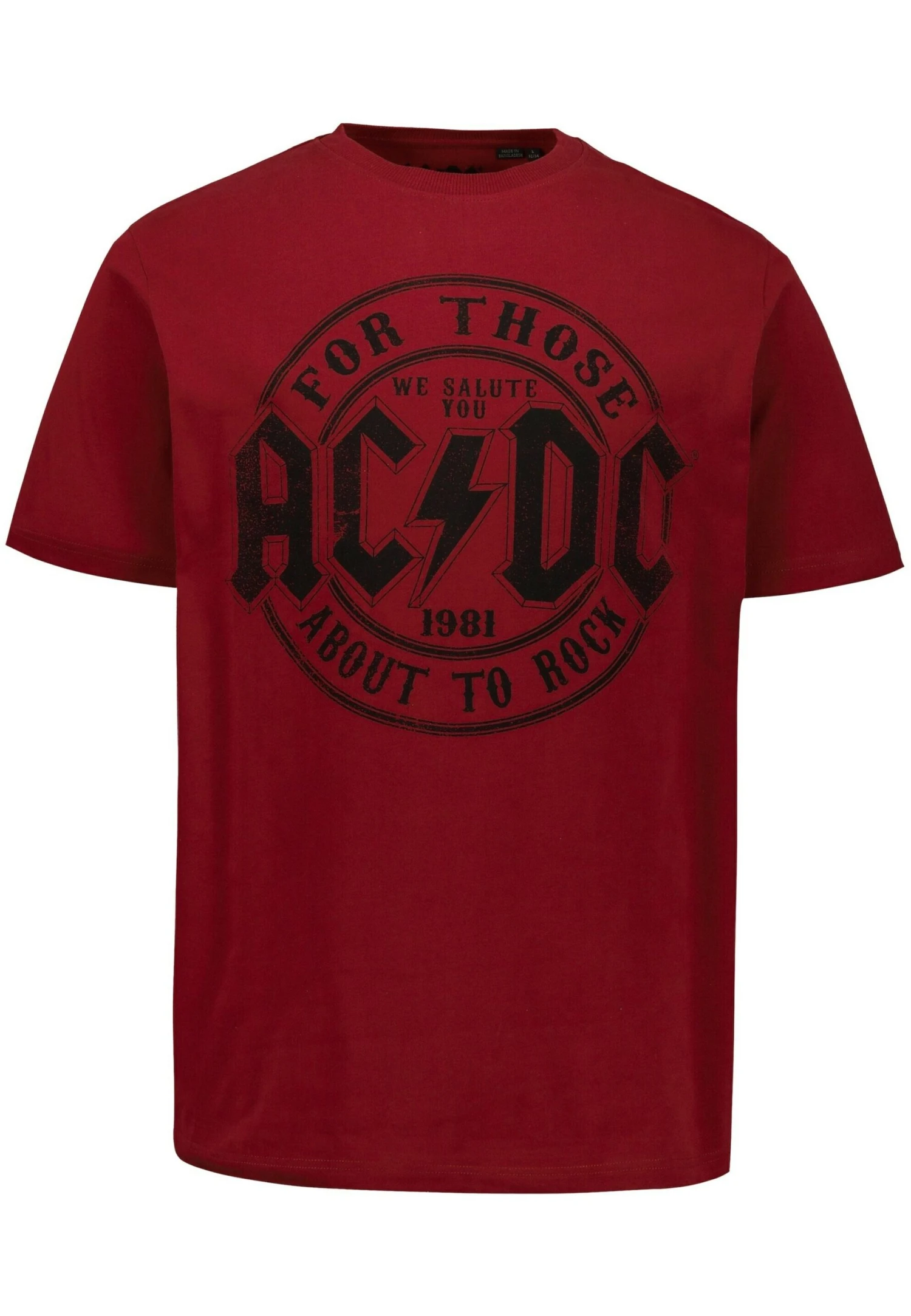 JP1880 Ac/Dc - T-Shirt Print - Rostrot 2 JP1880 Ac/Dc - T-Shirt Print - Rostrot - Afbeelding 2