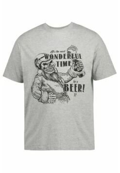 JP1880 T-Shirt Print - Grey Melange -JP1880 Winkel ee686097f8b0456faf9339fa9e3e1624