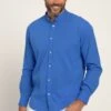 JP1880 Langarm -Qualität Stehkragen Modern Fit - Overhemd - Starkes Blau