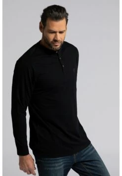 JP1880 Henley- Longsleeve - Black