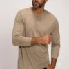 JP1880 Henley- Longsleeve - Sand