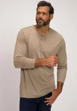 JP1880 Henley- Longsleeve - Sand