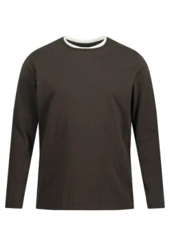 JP1880 Oeko Tex Doppel Ausschnitt - Longsleeve - Dark Brown -JP1880 Winkel ff3d1f87a7304b14bb2aeed09eddd971